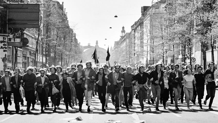 Demonstration gegen den Vietnamkrieg, Kaiserstraße 1970