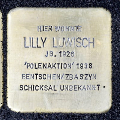 Stolperstein Elbestraße 29, Lilly Luwisch