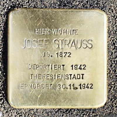 Stolperstein Kaiserstraße 36 Josef Strauß