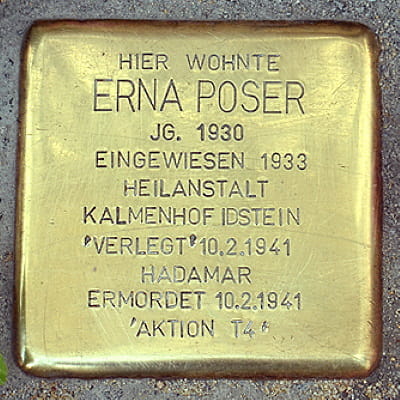 Stolperstein Moselstraße 5, Erna Poser 