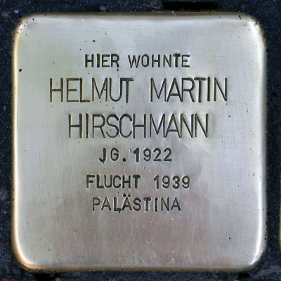 Stolperstein Rohmerplatz 27, Hirschmann, Helmut Martin