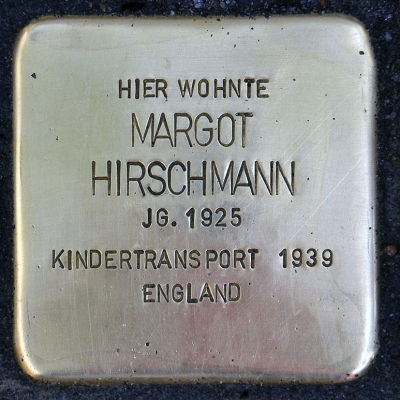Stolperstein Rohmerplatz 27, Hirschmann, Margot