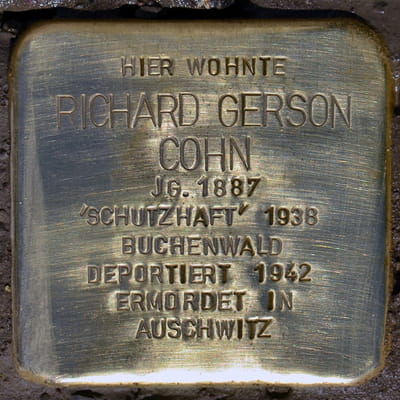 Stolperstein Schloßstraße 117, Cohn, Richerd Gerson