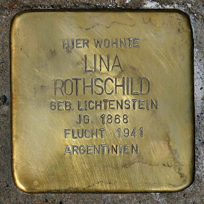 Stolperstein Karl-Albert-Straße 25, Lina Rothschild