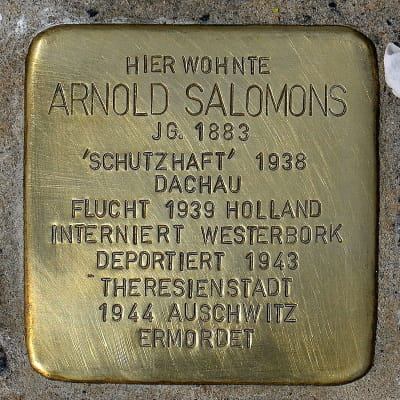 Stolperstein Karl-Albert-Straße 33, Arnold Salomons