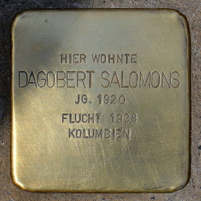 Stolperstein Karl-Albert-Straße 33,  Dagobert Salomons