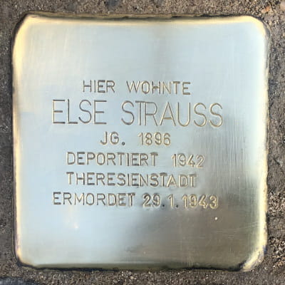Stolperstein Karl-Flesch-Straße 27, Strauss, Else