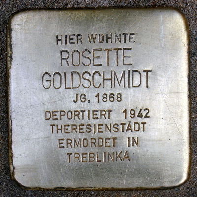 Stolperstein Hügelstraße 144, Rosette Goldschmidt