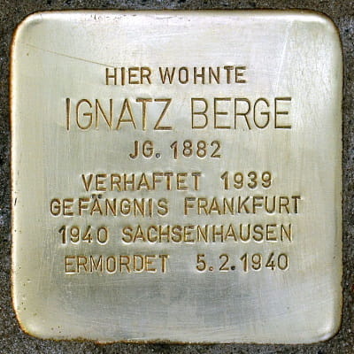 Stolperstein Lindenring 1, Ignatz Berge