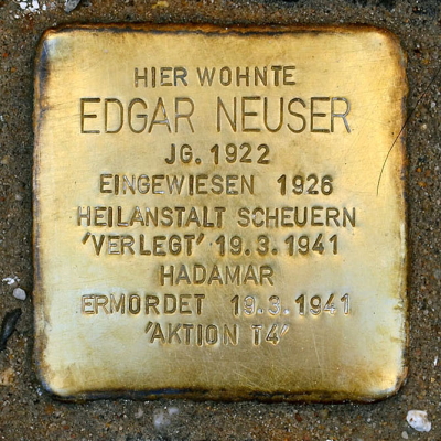 Stolperstein Kostheimer Straße 15, Neuser, Edgar