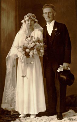Hochzeitsfoto von Siegfried Hahn und seiner Frau