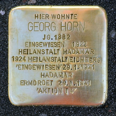 Stolperstein Hostatostrasse 9, Horn, Georg