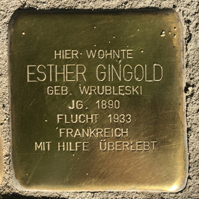 Stolperstein Breite Gasse 23, Gingold, Ester 
