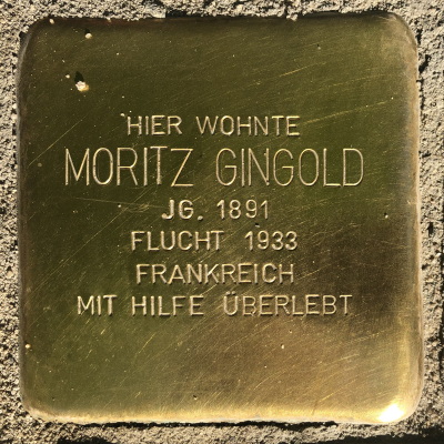 Stolperstein Breite Gasse 23, Gingold, Moritz