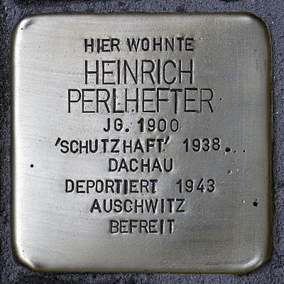 Stolperstein Heiligkreuzgasse 13, Heinrich Perlhefter