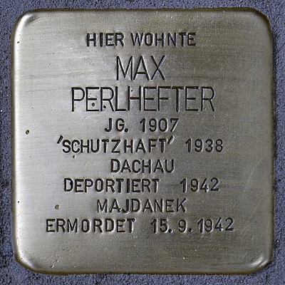 Stolperstein Heiligkreuzgasse 13, Max Perlhefter