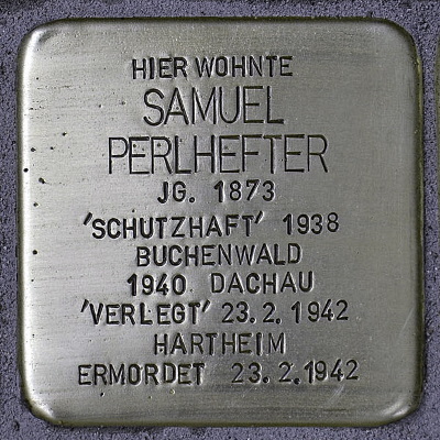 Stolperstein Heiligkreuzgasse 13, Samuel Perlhefter