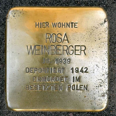 Stolperstein Mainstraße 10, Weinberger, Rosa
