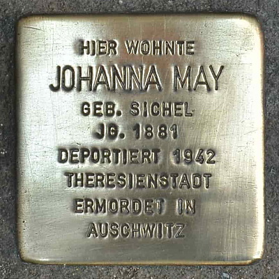 Stolperstein Neue Mainzer Straße 55, Johanna May 
