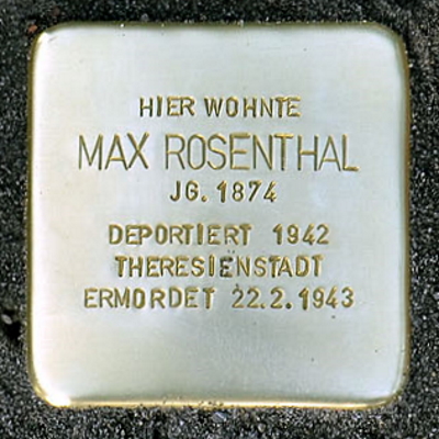 Stolperstein Rechneigrabenstraße 18-20, Rosenthal, Max