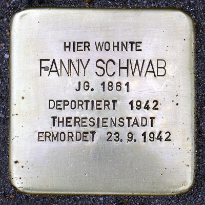 Stolperstein Rechneigrabenstaße 18–20, Fanny Schwab