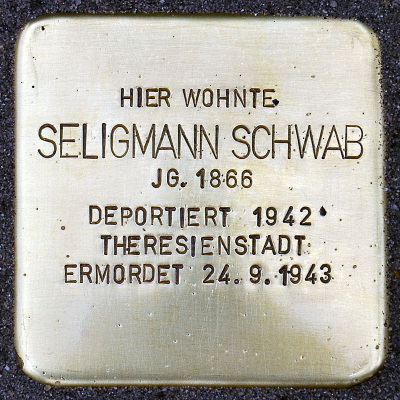 Stolperstein Rechneigrabenstaße 18–20, Seligmann Schwab