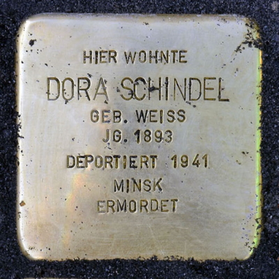 Stolperstein Rechneigrabenstraße 7, Schindel, Dora