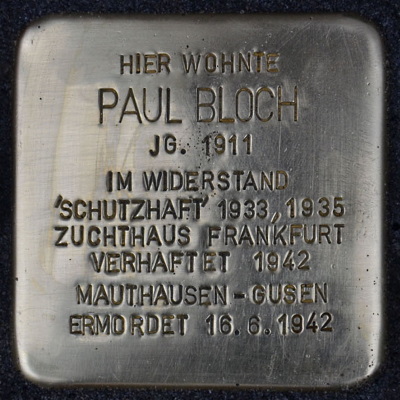 Stolperstein Schützenstraße 2, Paul Bloch