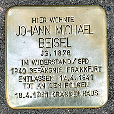 Stolperstein Triftstraße 9, Beisel, Johann Michael