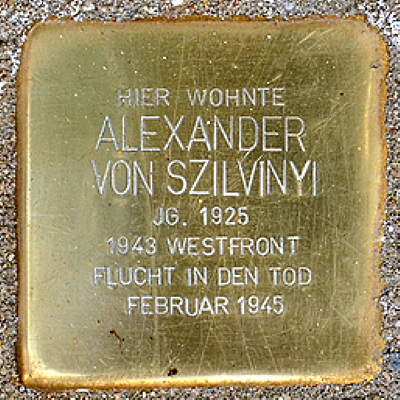 Stolperstein Waldfriedstraße 11, Szilvinyi, Alexander von