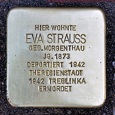 Stolperstein Bäckerweg 54, Strauss, Eva