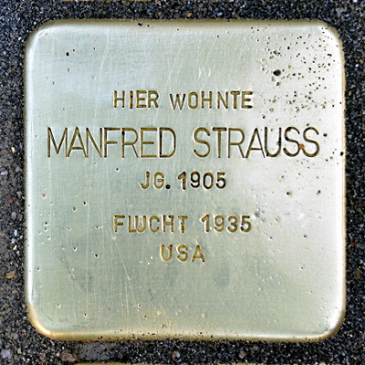 Stolperstein Bäckerweg 54, Strauss, Manfred