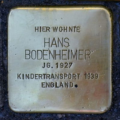 Stolperstein Baumweg 23, Bodenheimer, Hans