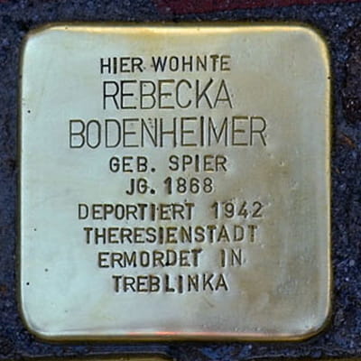 Stolperstein Baumweg 23, Bodenheimer, Rebecka
