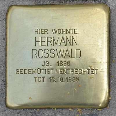 Stolperstein Baumweg 26, Hermann Rosswald