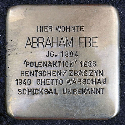 Stolperstein Eckenheimer Landstraße 84, Abraham Ebe