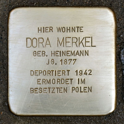 Stolperstein Elkenbachstraße 6, Dora Merkel