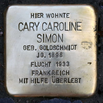 Stolperstein Falkensteiner Straße 1, Simon, Cary Caroline