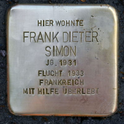 Stolperstein Falkensteiner Straße 1, Simon, Frank Dieter 