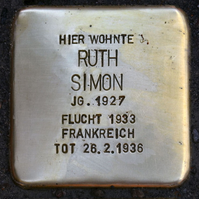 Stolperstein Falkensteiner Straße 1, Simon, Ruth
