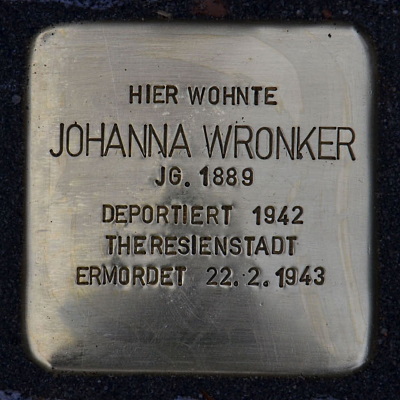 Stolperstein Hammanstraße 3, Johanna Wronker