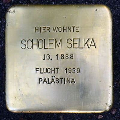 Stolperstein Hebelstraße 13, Selka, Scholem