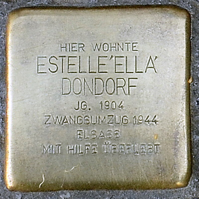 Stolperstein Lenaustraße 39, Dondorf , Estelle „Ella“