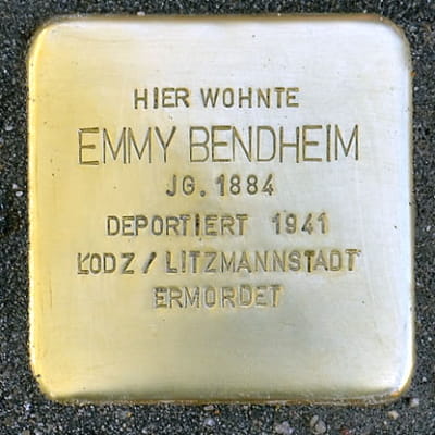 Stolperstein Loenstraße  9, Bendheim, Emmy