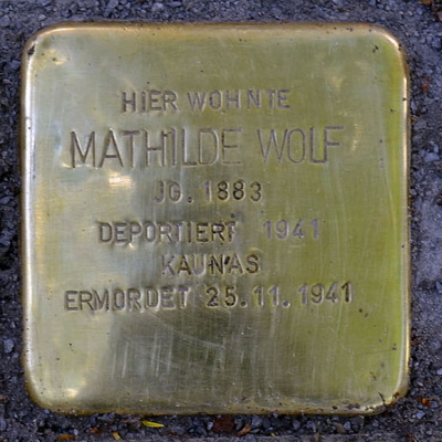 Stolperstein Melemstraße 12, Wolf, Mathilde