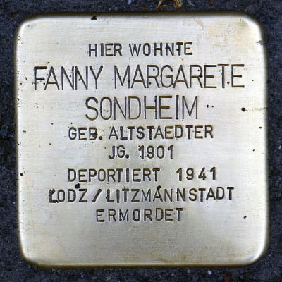 Stolperstein Melemstraße 6, Fanny Margarete Sondheim