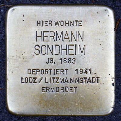 Stolperstein Melemstraße 6, Hermann Sondheim