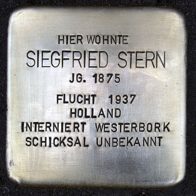  Stolperstein Neuhofstraße 33, Siegfried Stern