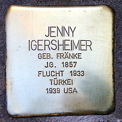 Stolperstein Nibelungenallee 37-41, Igersheimer, Jenny