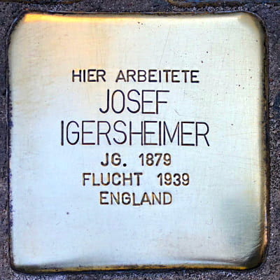 Stolperstein Nibelungenallee 37-41, Igersheimer, Josef